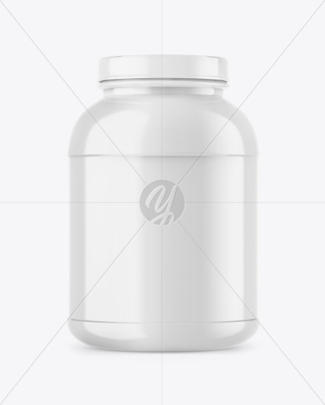 Glossy Plastic Jar Mockup