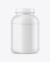 Glossy Plastic Jar Mockup