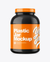 Glossy Plastic Jar Mockup