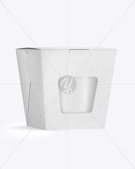 Kraft Noodle Box with Can Mockup