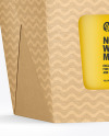 Kraft Noodle Box with Can Mockup