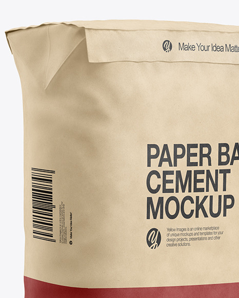 Kraft Paper Cement Bag Mockup