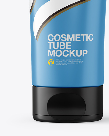 Matte Cosmetic Tube with Box Mockup