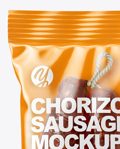 Chorizo Sausage In Package Mockup