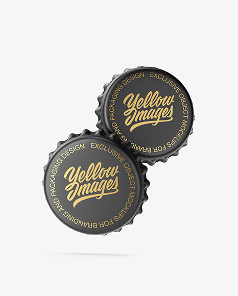 Matte Bottle Caps Mockup