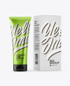 Metallic Cosmetic Tube with Box Mockup