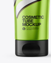 Metallic Cosmetic Tube with Box Mockup