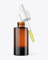 Amber Glass Dropper Bottle Mockup Amber Glass Dropper Bottle Mockup