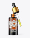 Amber Glass Dropper Bottle Mockup