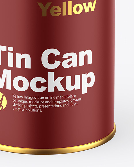 Matte Olive Oil Tin Can Mockup