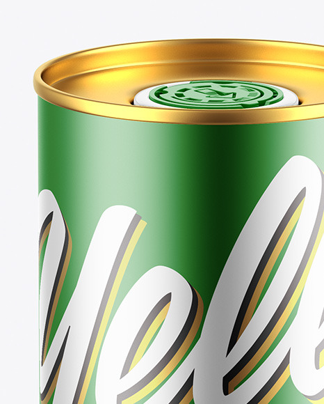 Metallic Olive Oil Tin Can Mockup