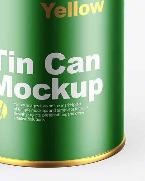 Metallic Olive Oil Tin Can Mockup