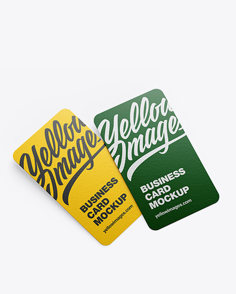 Paper Business Cards Mockup