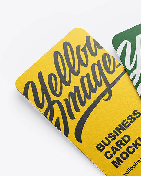 Paper Business Cards Mockup