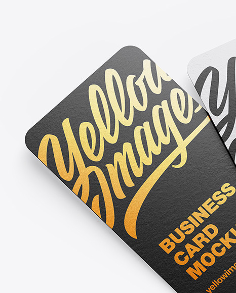 Paper Business Cards Mockup