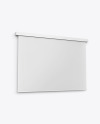 Projector Screen Mockup - Half Side View