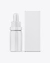 Glossy Dropper Bottle W/ Paper Box Mockup