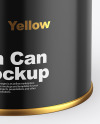 Glossy Olive Oil Tin Can Mockup