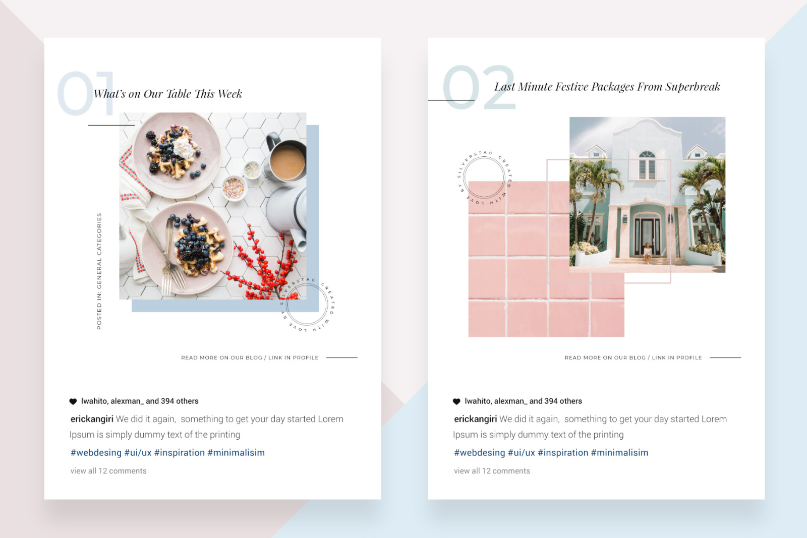 ANIMATED Modern Instagram Posts ANIMATED Modern Instagram Posts