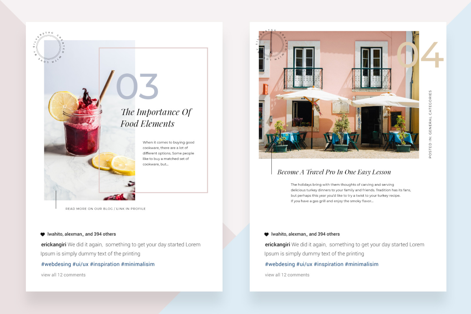 ANIMATED Modern Instagram Posts ANIMATED Modern Instagram Posts