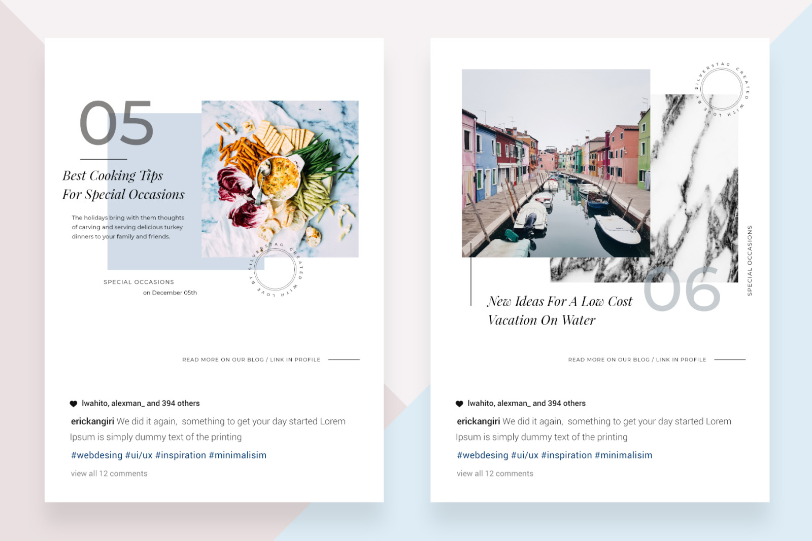 ANIMATED Modern Instagram Posts ANIMATED Modern Instagram Posts