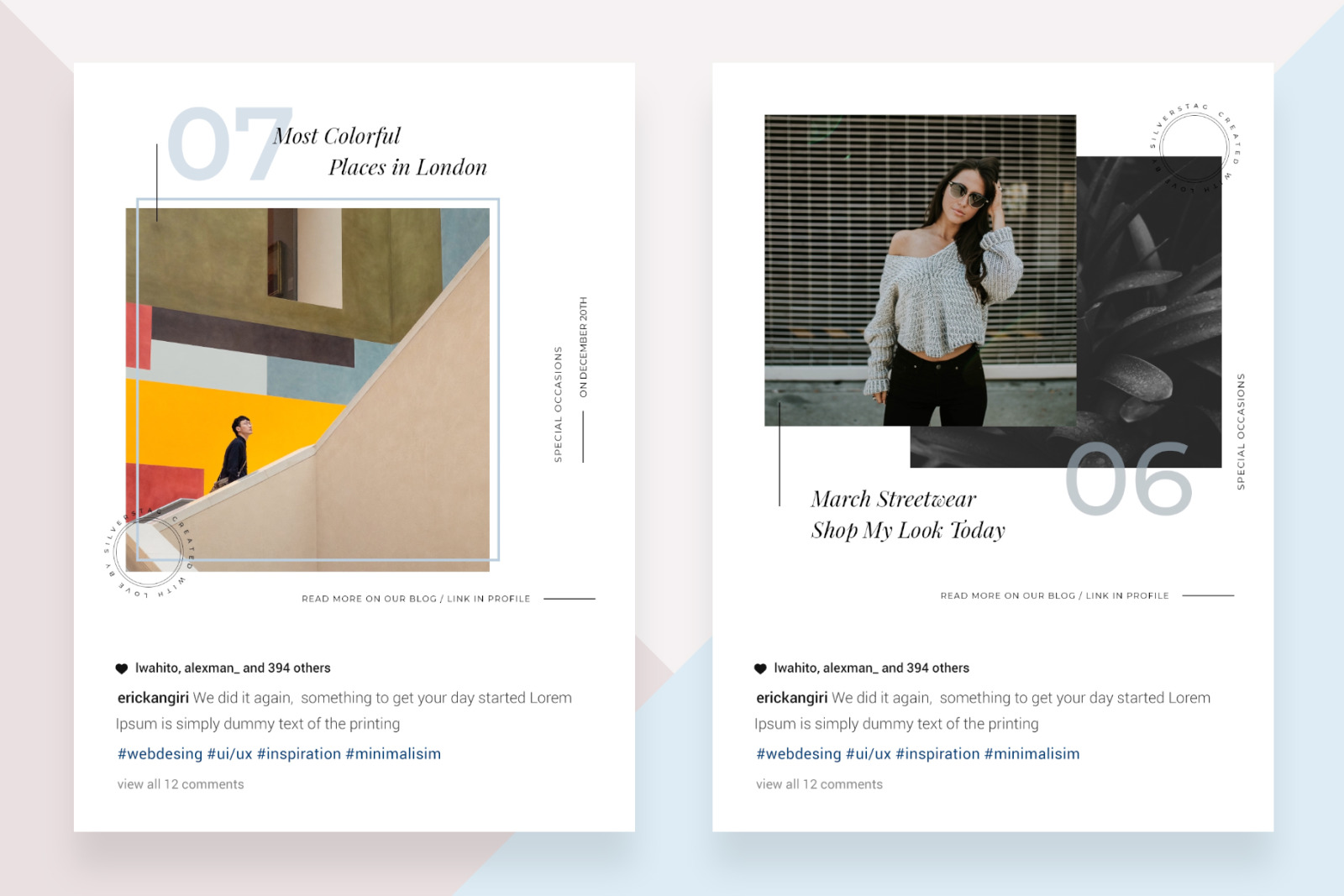 ANIMATED Modern Instagram Posts ANIMATED Modern Instagram Posts