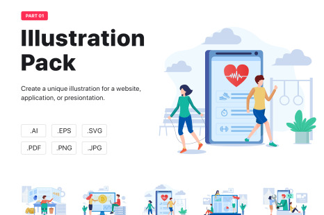 [Part 1] Website Illustrations Set - Web banner