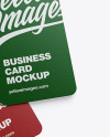 Two Paper Business Card Mockup