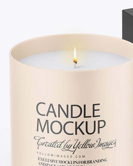 Candle W/ Box Mockup