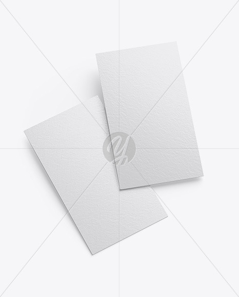 Two Paper Business Card Mockup