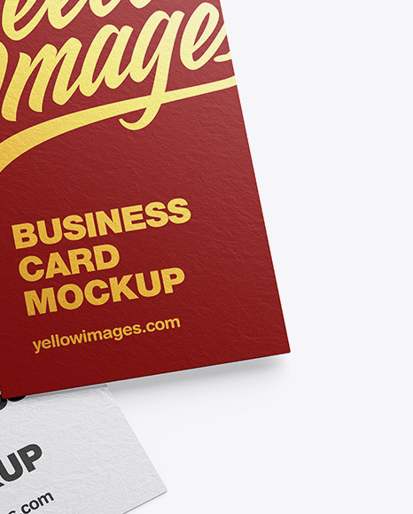 Two Paper Business Card Mockup