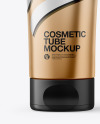 Metallic Cosmetic Tube with Kraft Box Mockup