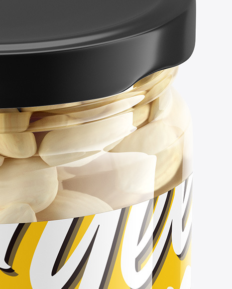 Peeled Almonds Jar Mockup