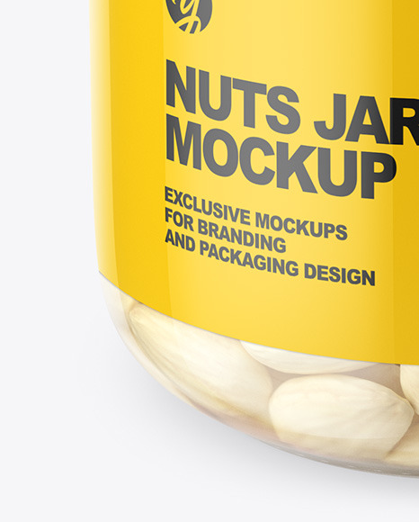 Peeled Almonds Jar Mockup