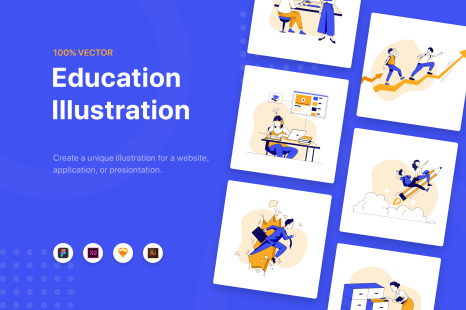 Erika - Education Illustration Kit - Web banner