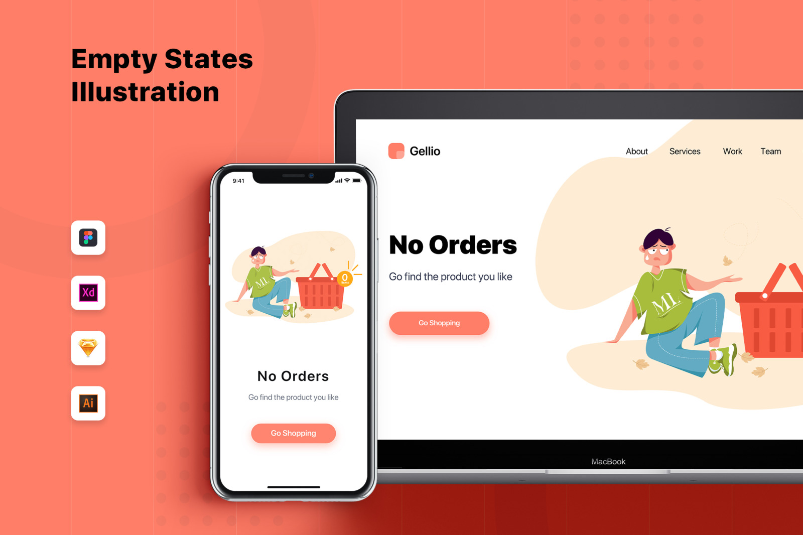 Error State Illustration Pack on Yellow Images Creative Store - 57340