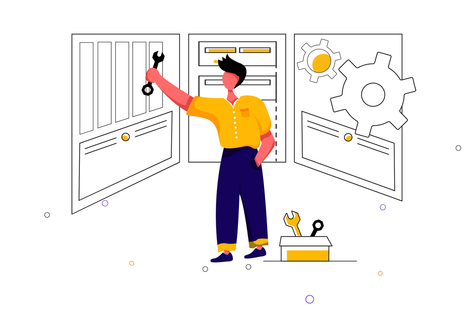 IT Team Illustrations Pack IT Team Illustrations Pack