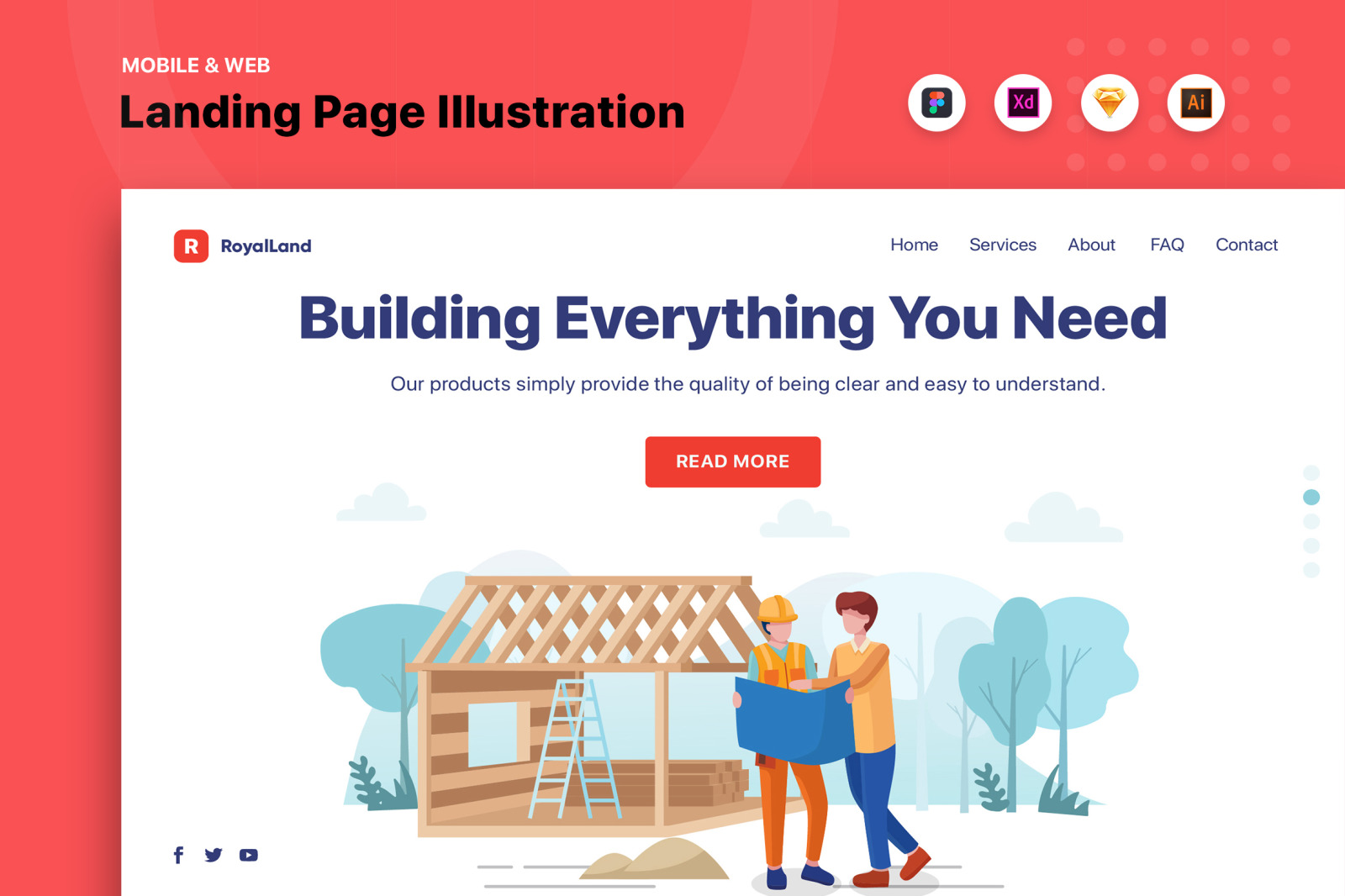Construction & Real Estate Vector Illustration Construction & Real Estate Vector Illustration
