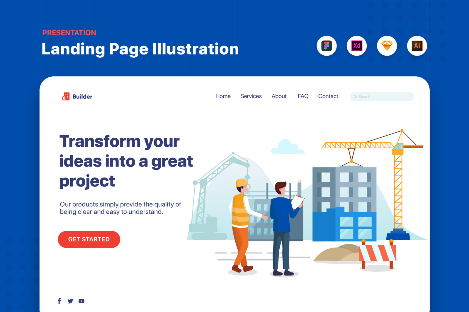 Construction & Real Estate Vector Illustration Construction & Real Estate Vector Illustration