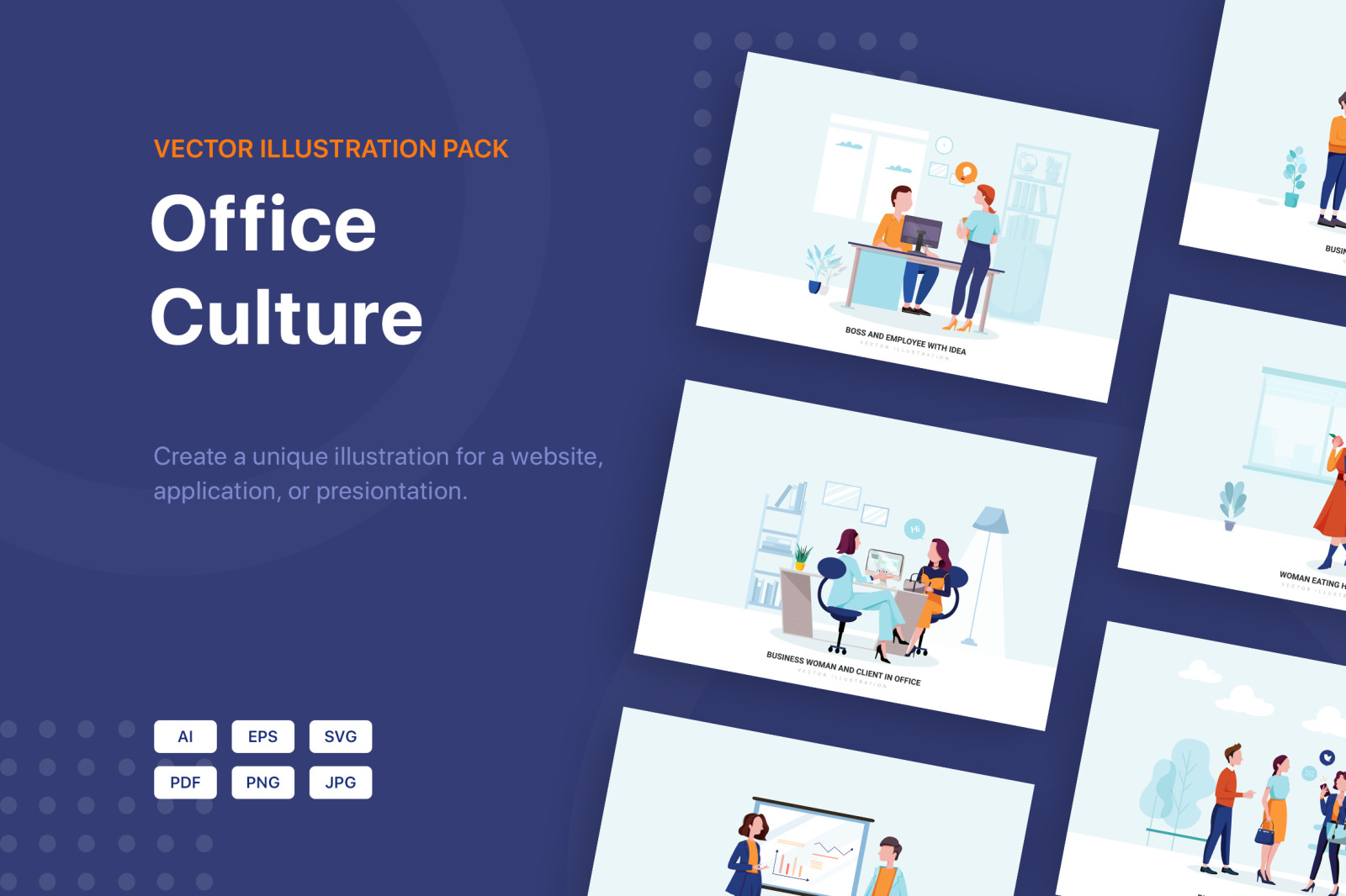 Office Culture Vector Illustration Pack Office Culture Vector Illustration Pack