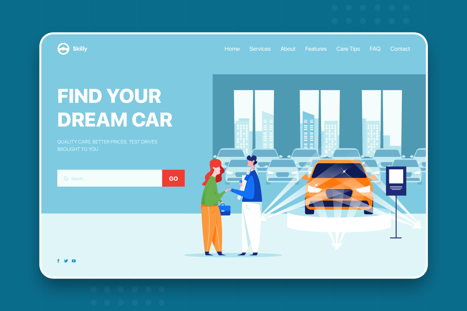 Car Dealership Vector Illustration Pack Car Dealership Vector Illustration Pack
