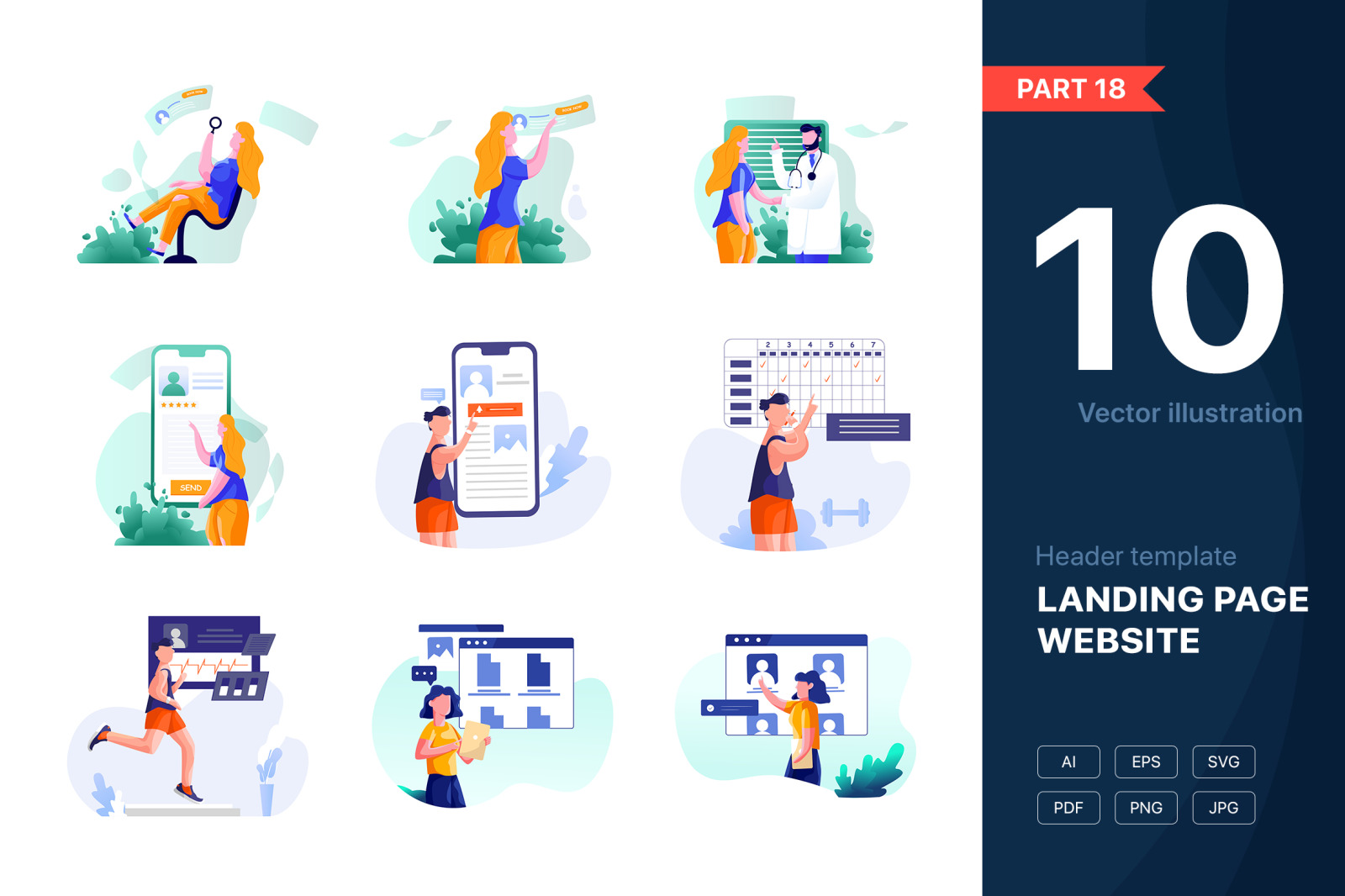 [Part 18] Website illustrations set