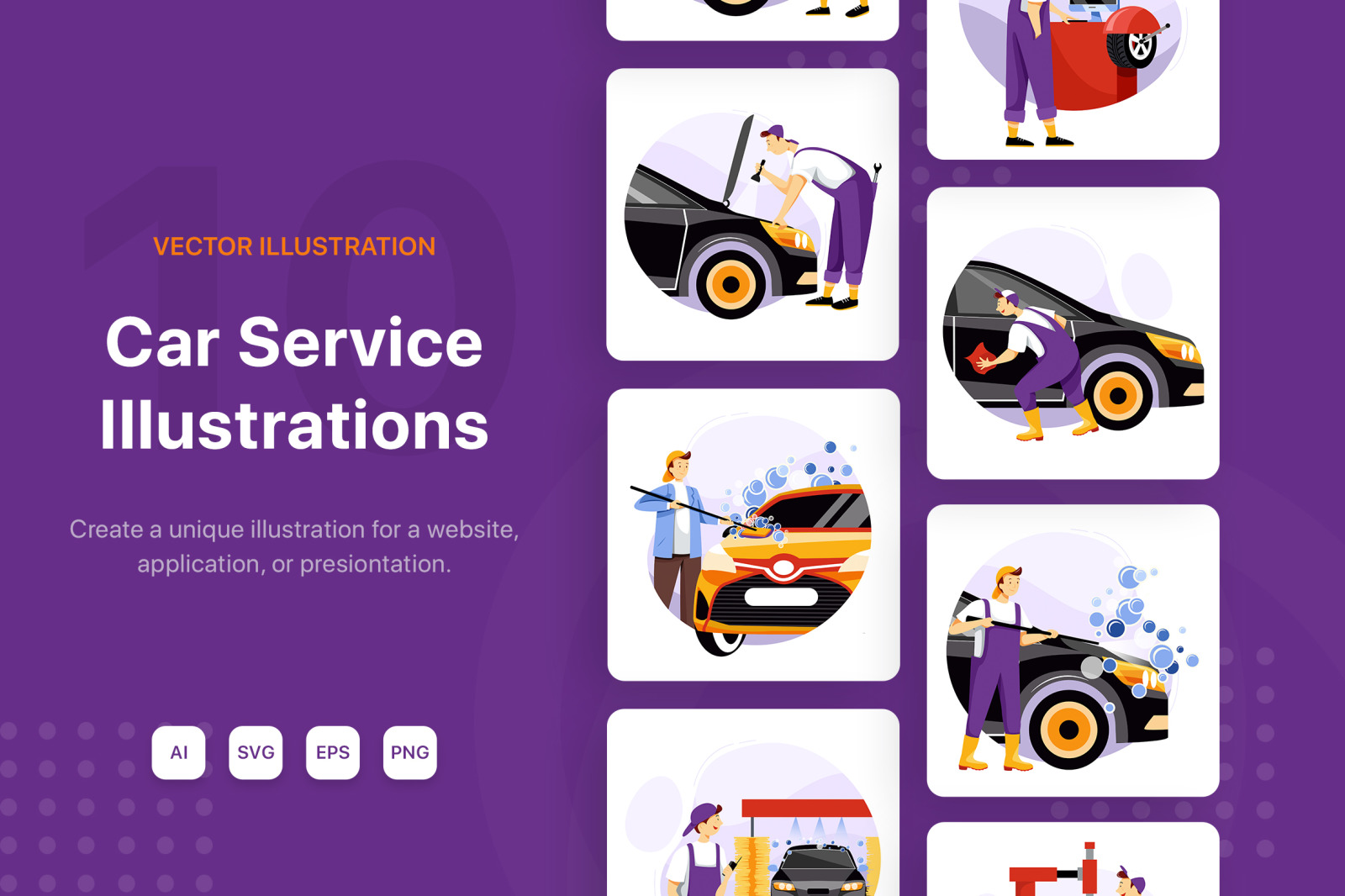 Car Service Illustrations Car Service Illustrations