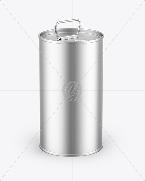 Metallic Olive Oil Tin Can Mockup