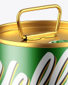 Metallic Olive Oil Tin Can Mockup