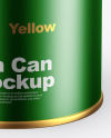 Metallic Olive Oil Tin Can Mockup