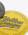 Paper Beverage Coasters Mockup