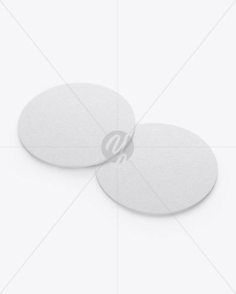 Paper Beverage Coasters Mockup