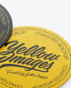 Cork Beverage Coasters Mockup