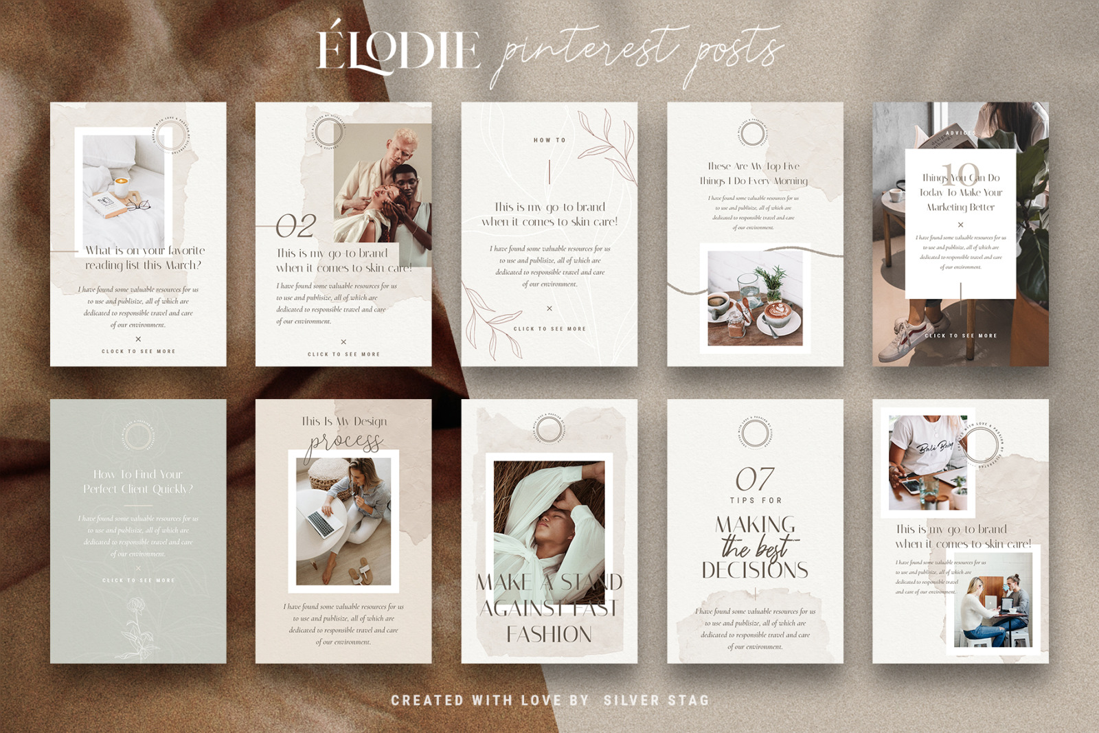 Elodie - Pinterest Post Templates